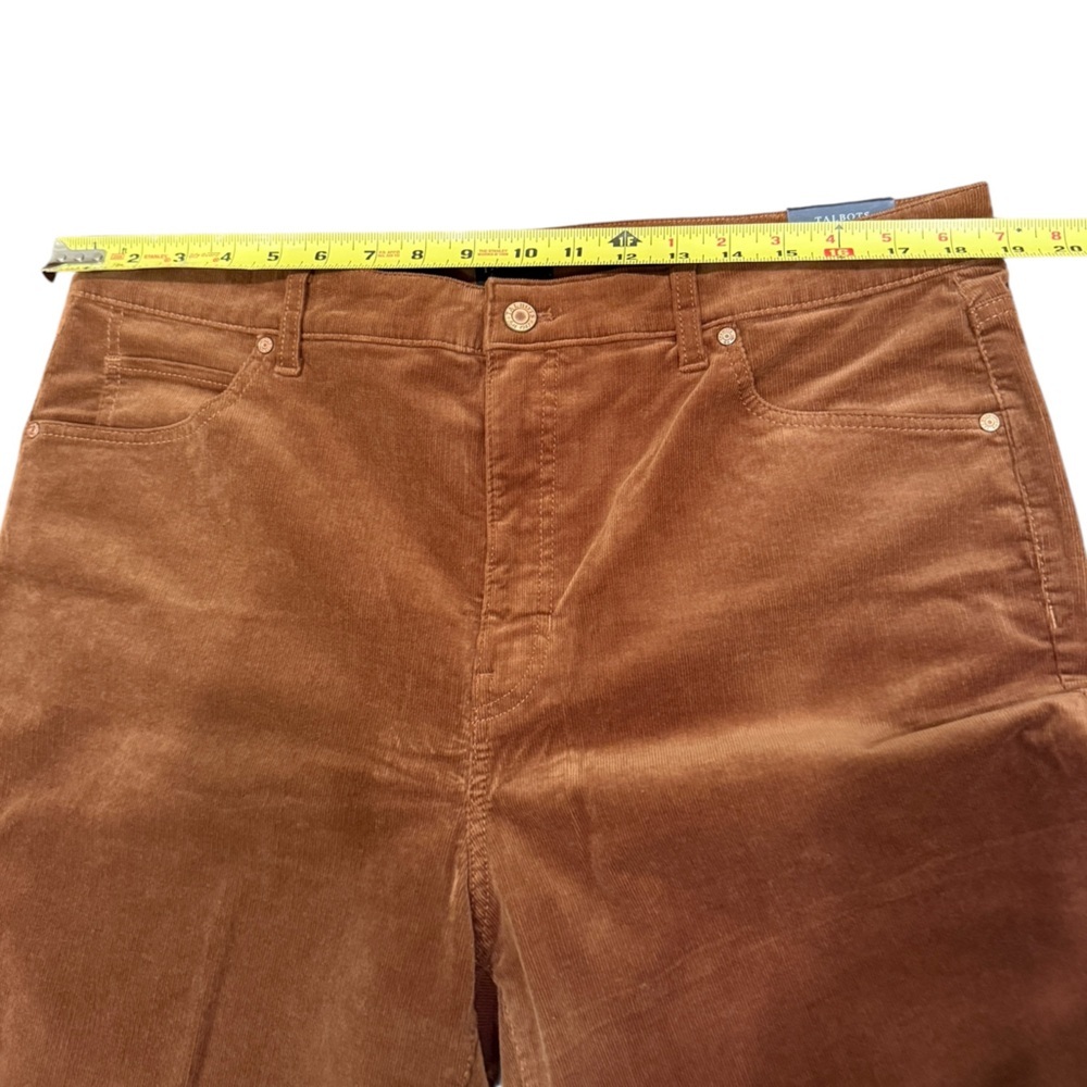 Talbots Women’s Tan Corduroy Straight Legged Casual Pants size 16 New with Tags - Picture 5 of 10